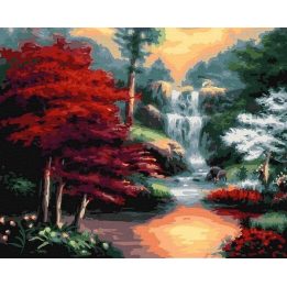 Tapyba pagal skaičius Ramūs kriokliai 40x50 cm