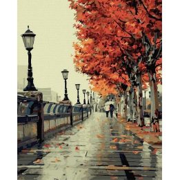 Tapyba pagal skaičius Rudens pasivaikščiojimas 40x50 cm