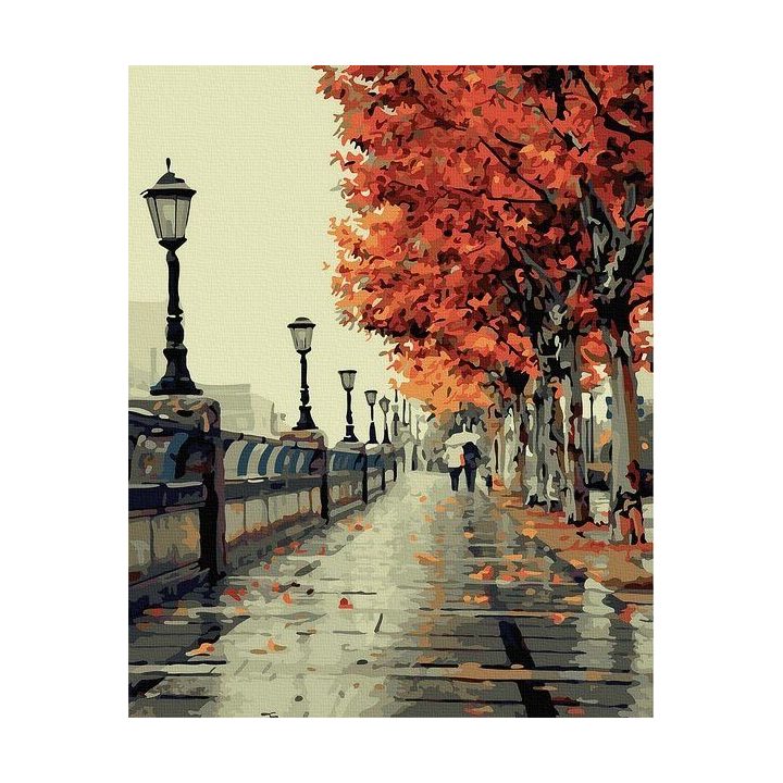 Tapyba pagal skaičius Rudens pasivaikščiojimas 40x50 cm