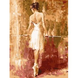 Tapyba pagal skaičius baleto šokėjos motyvu 30x40 cm