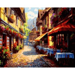 Tapyba pagal skaičius Europos kavinės vaizdas 40x50 cm