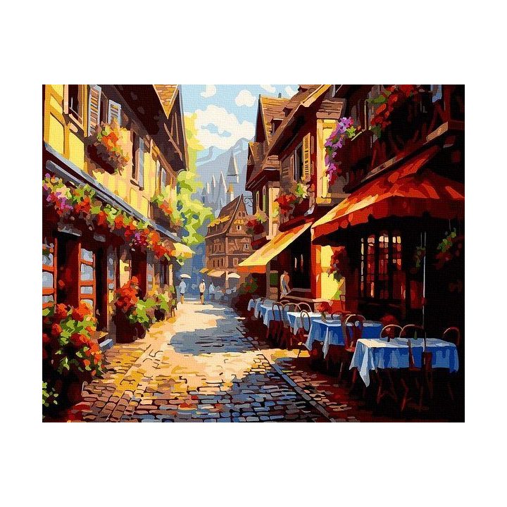 Tapyba pagal skaičius Europos kavinės vaizdas 40x50 cm