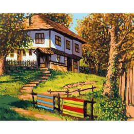 Tapyba pagal skaičius šalies peizažas 40x50 cm