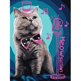 Tapyba pagal skaičius Muzikuojantis katinas 30x40 cm