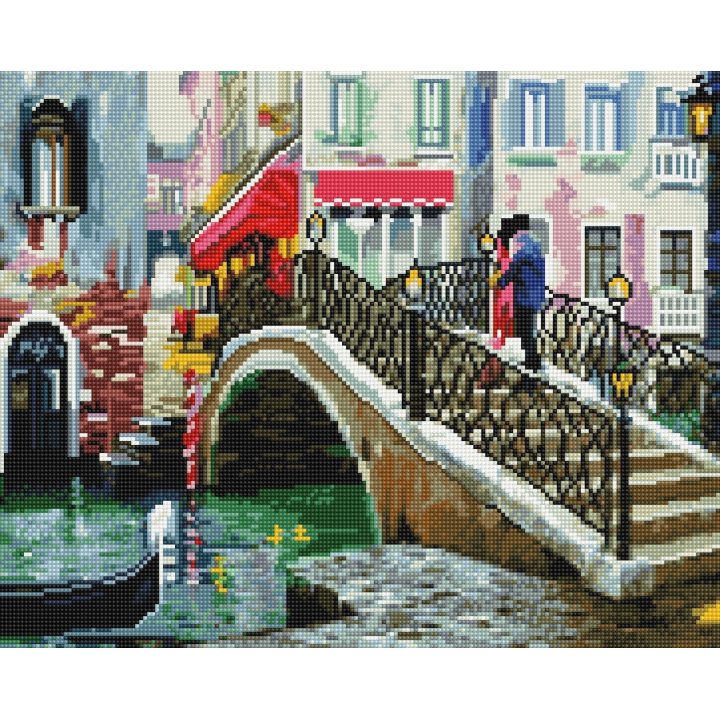 Deimantinė mozaika su vandens viaduko vaizdu 40x50 cm