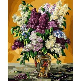 Tapyba pagal skaičius su alyvine vaza 40x50 cm