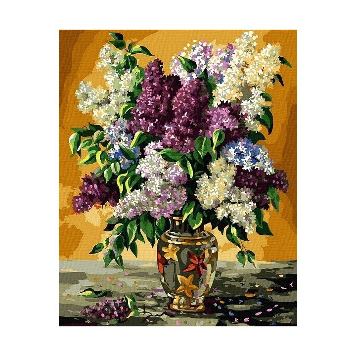 Tapyba pagal skaičius su alyvine vaza 40x50 cm