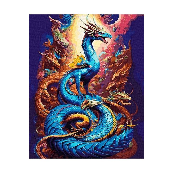 Tapyba pagal skaičius Mistiniai drakonai 40x50 cm