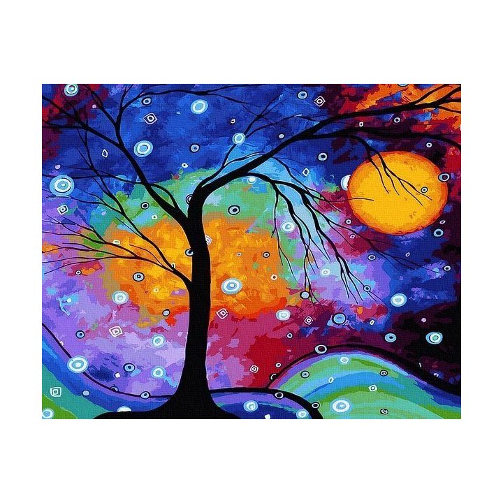 Tapyba pagal skaičius Kosminis medis 40x50 cm
