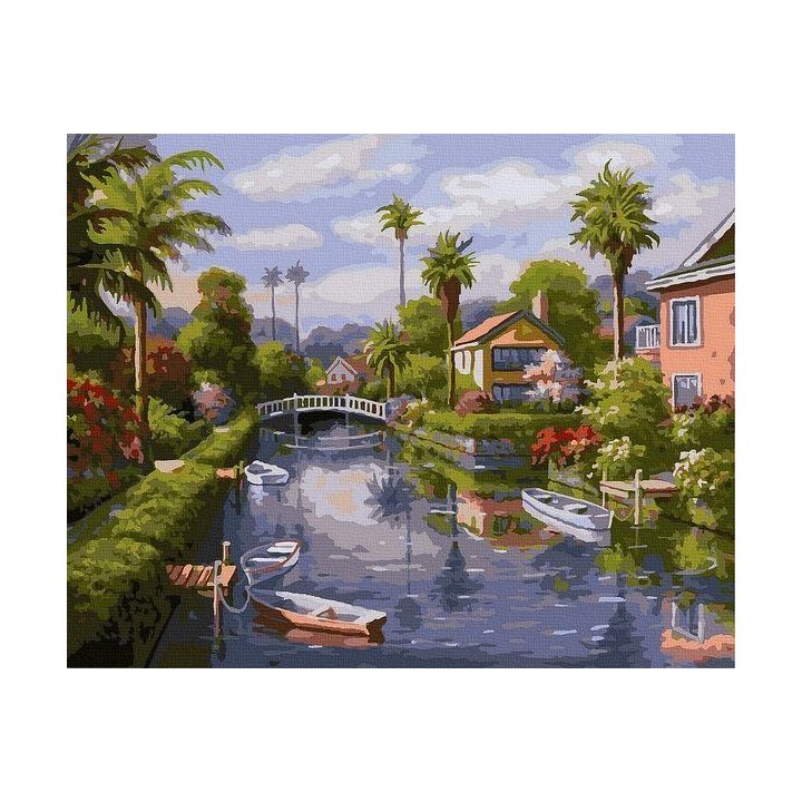 Tapyba pagal skaičius su kanalo vaizdu 40x50 cm
