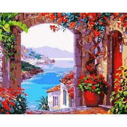 Tapyba pagal skaičius Pajūrio peizažas“, 40 × 50 cm