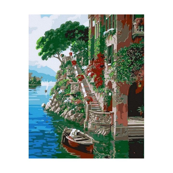 Tapyba pagal skaičius – vila prie ežero, 40x50 cm