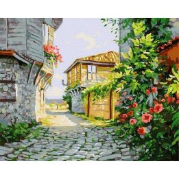 Tapybos rinkinys pagal skaičius Kaimiška alėja“, 40×50 cm