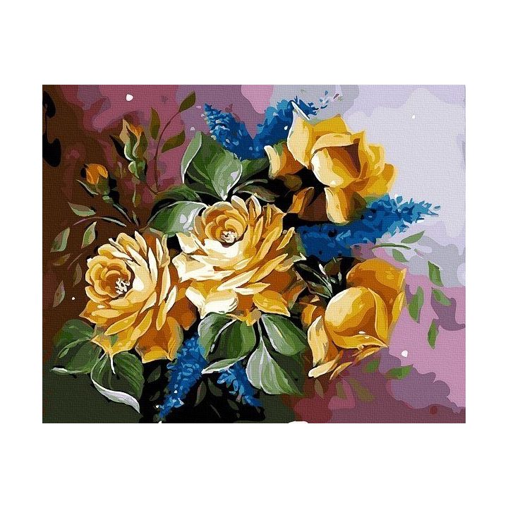 Tapyba pagal skaičius Auksinės rožės“, 40 × 50 cm