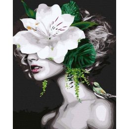 Tapyba pagal skaičius su gėlėmis, 40x50 cm