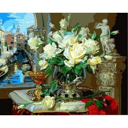 Tapyba pagal skaičius Venecija su rožėmis“, 40×50 cm