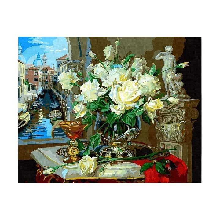 Tapyba pagal skaičius Venecija su rožėmis“, 40×50 cm