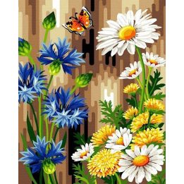 Tapyba pagal skaičius laukinių gėlių pieva 40x50 cm