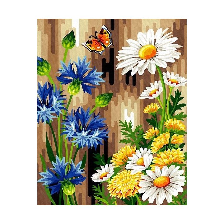 Tapyba pagal skaičius laukinių gėlių pieva 40x50 cm