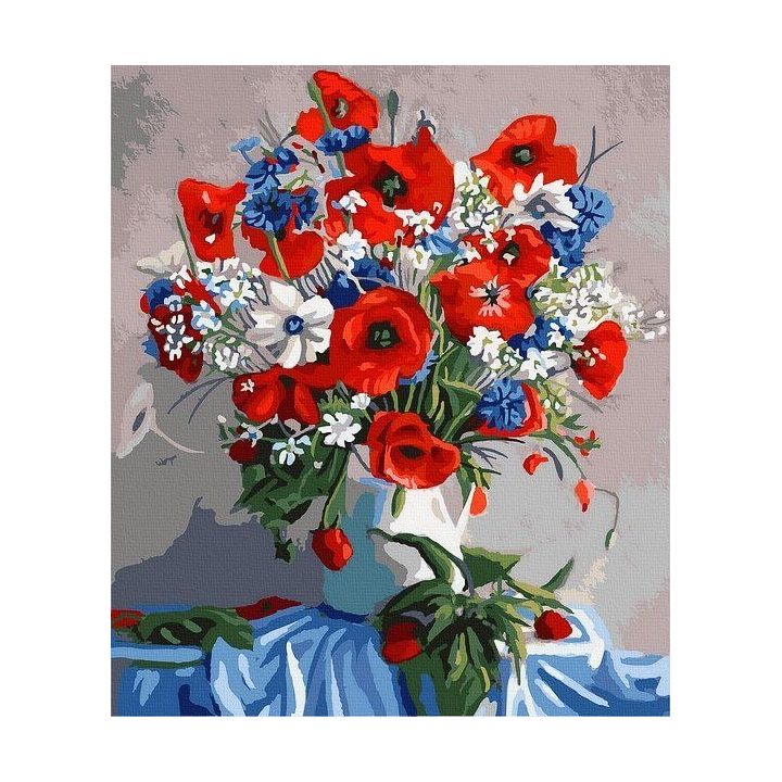 Tapyba pagal skaičius laukinių gėlių puokštė 40x50 cm