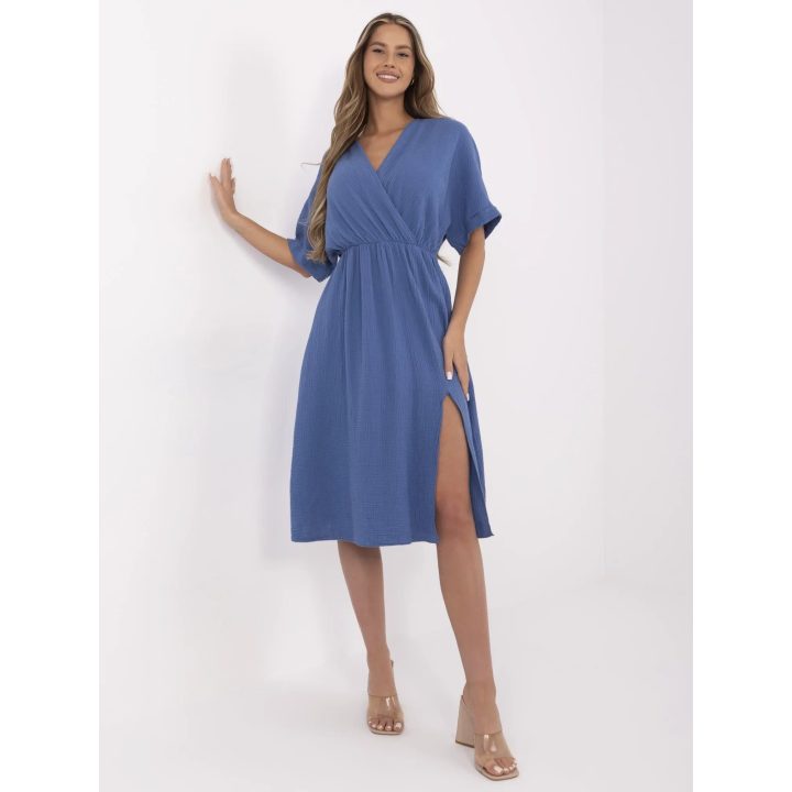 Suknelė tamsiai mėlyna elegantiška