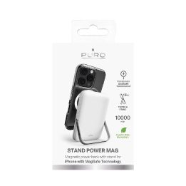 Išorinė baterija su MagSafe ir stovu, balta 10000 mAh