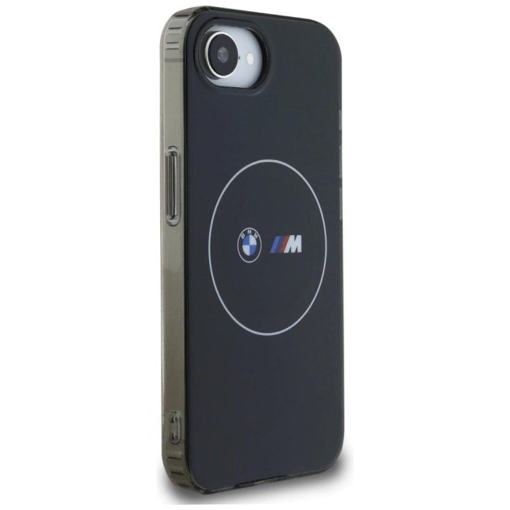 iPhone 16 dėklas su MagSafe, juodas, BMW metalinis logotipas