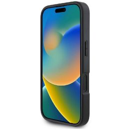 Telefono dėklas iPhone 16 juodas su kortelių skyreliu