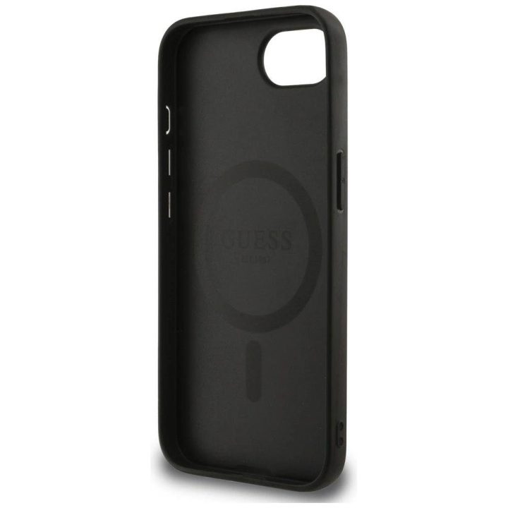 Telefono dėklas iPhone 16 juodas Guess su MagSafe