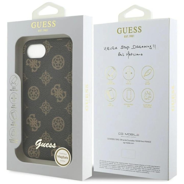Telefono dėklas iPhone 16 juodas Guess su MagSafe