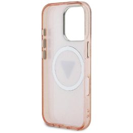 Telefono dėklas iPhone 16 Pro rožinis su blizgučiais MagSafe
