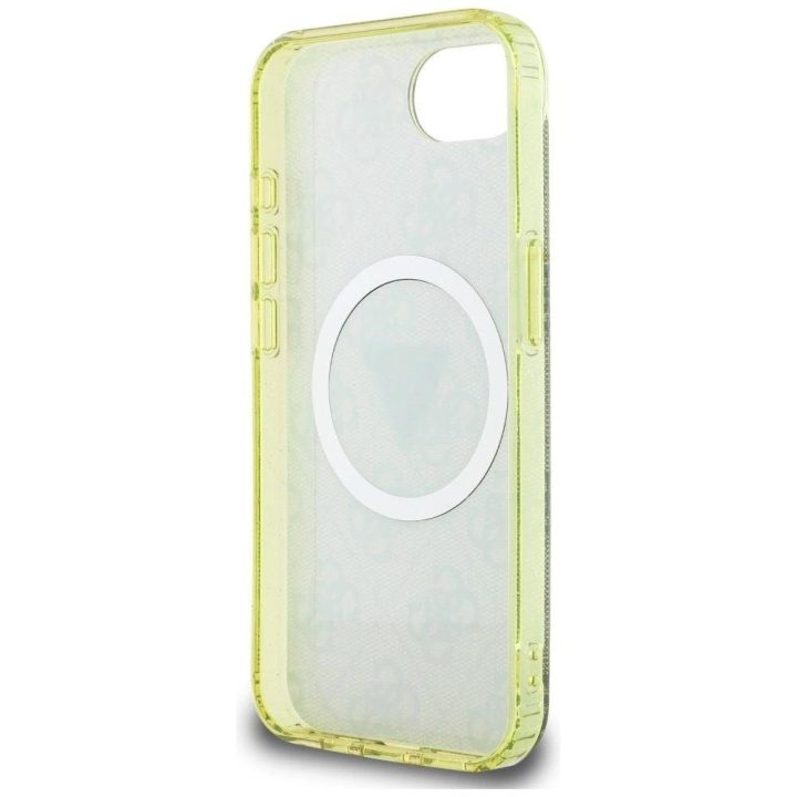 Telefono dėklas iPhone 16, rudas su blizgučiais, MagSafe
