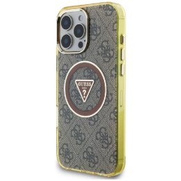 Telefono dėklas iPhone 16 Pro rudas Guess su 4G raštais