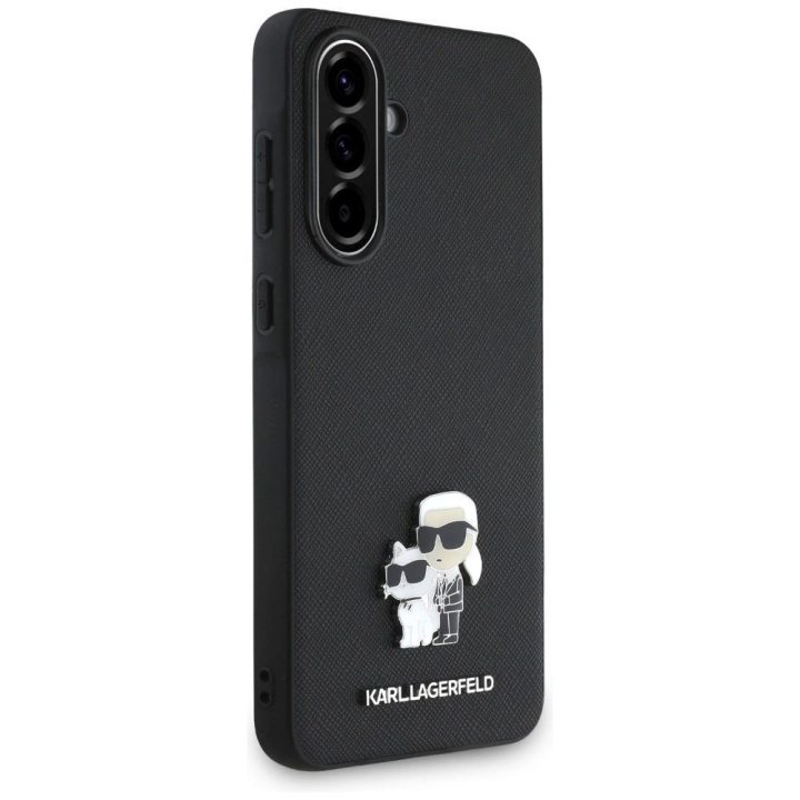 Telefono dėklas Karl Lagerfeld juodas odinis Samsung Galaxy A36
