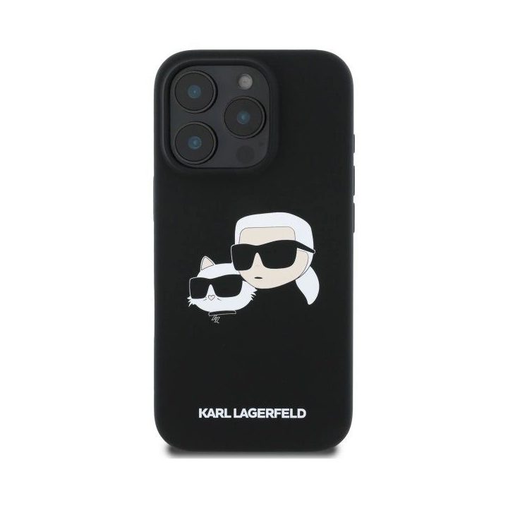 Telefono dėklas iPhone 16 Pro Max juodas silikoninis