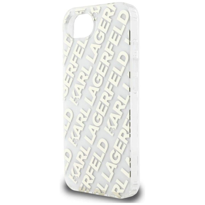 Telefono dėklas iPhone 16, auksinis, Karl Lagerfeld
