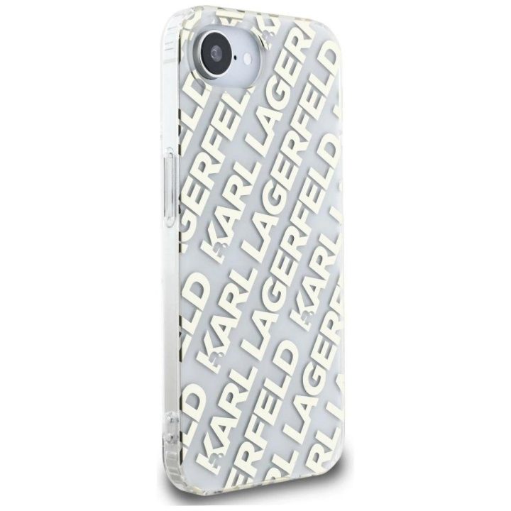Telefono dėklas iPhone 16, auksinis, Karl Lagerfeld