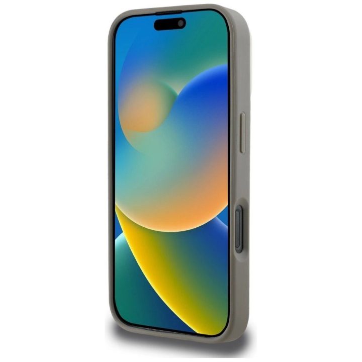 Telefono dėklas iPhone 16 Pro Max, smėlio spalvos, languotas