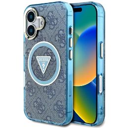 Telefono dėklas iPhone 16, mėlynas, blizgus su MagSafe