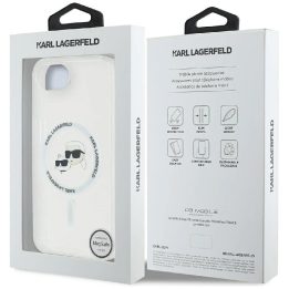 iPhone dėklas su Karl Lagerfeld ir Choupette dizainu, baltas