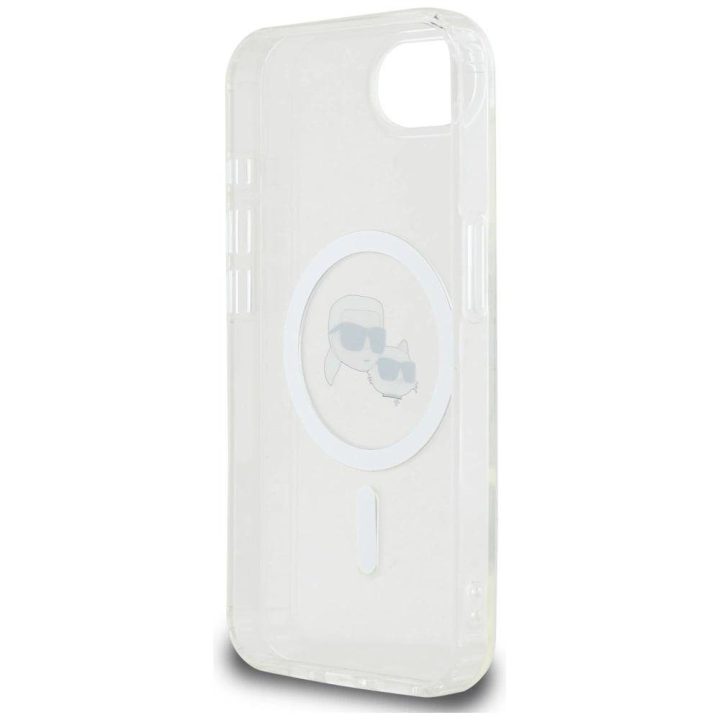 iPhone dėklas su Karl Lagerfeld ir Choupette dizainu, baltas