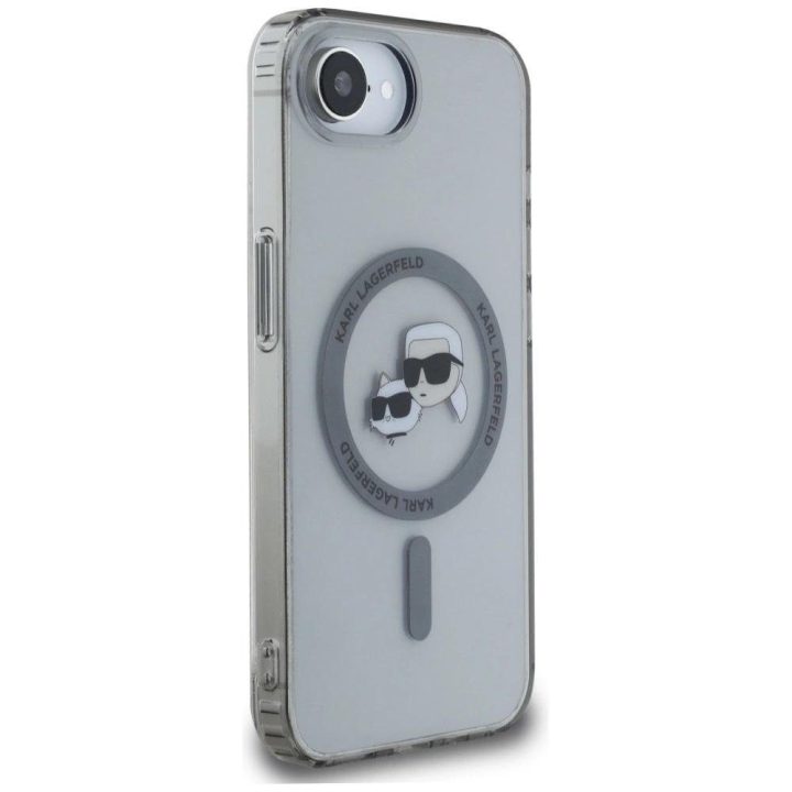 iPhone dėklas su Karl Lagerfeld ir Choupette dizainu, juodas