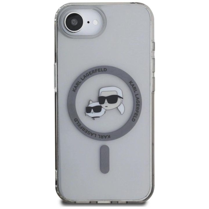iPhone dėklas su Karl Lagerfeld ir Choupette dizainu, juodas