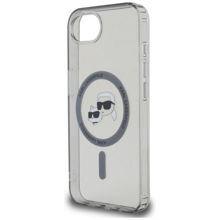 iPhone dėklas su Karl Lagerfeld ir Choupette dizainu, juodas