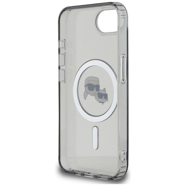 iPhone dėklas su Karl Lagerfeld ir Choupette dizainu, juodas