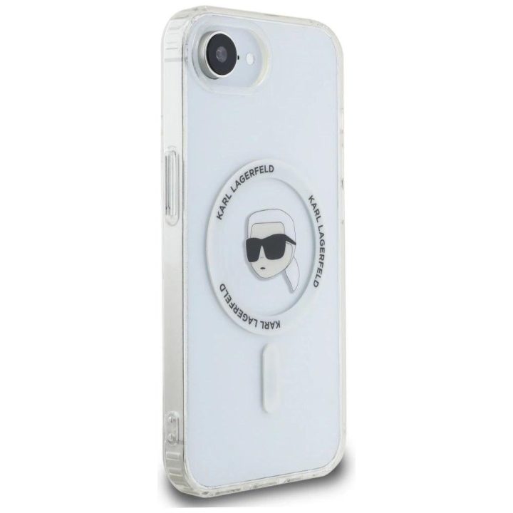 Telefono dėklas Karl Lagerfeld baltas su MagSafe
