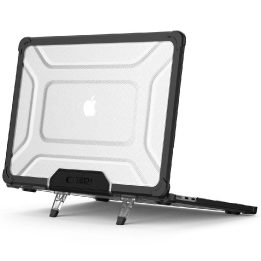 Permatomas ir juodas apsauginis dėklas MacBook Air 13 2023–2025