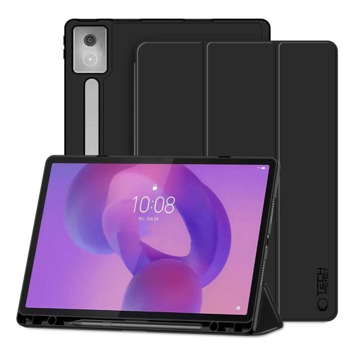 Juodas apsauginis pieštuko dėklas Lenovo Idea Tab Pro 12.7 planšetei