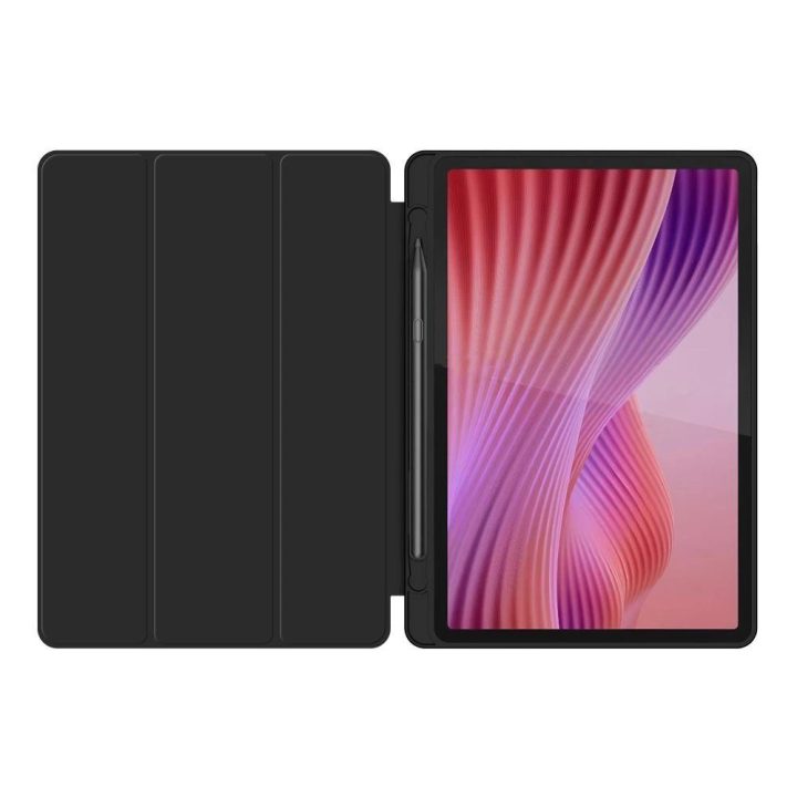 Juodas apsauginis dėklas su rašiklio vieta Lenovo planšetei