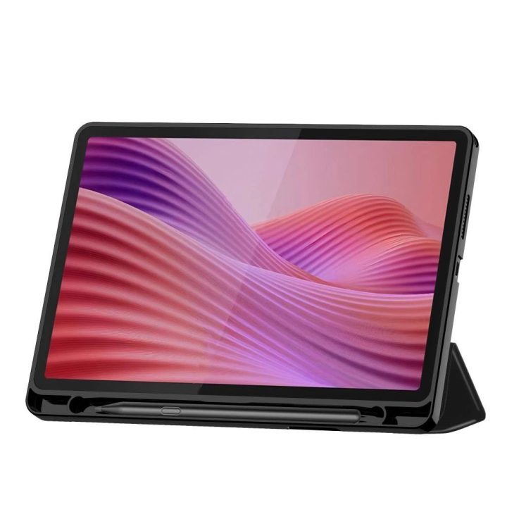 Juodas apsauginis dėklas su rašiklio vieta Lenovo planšetei